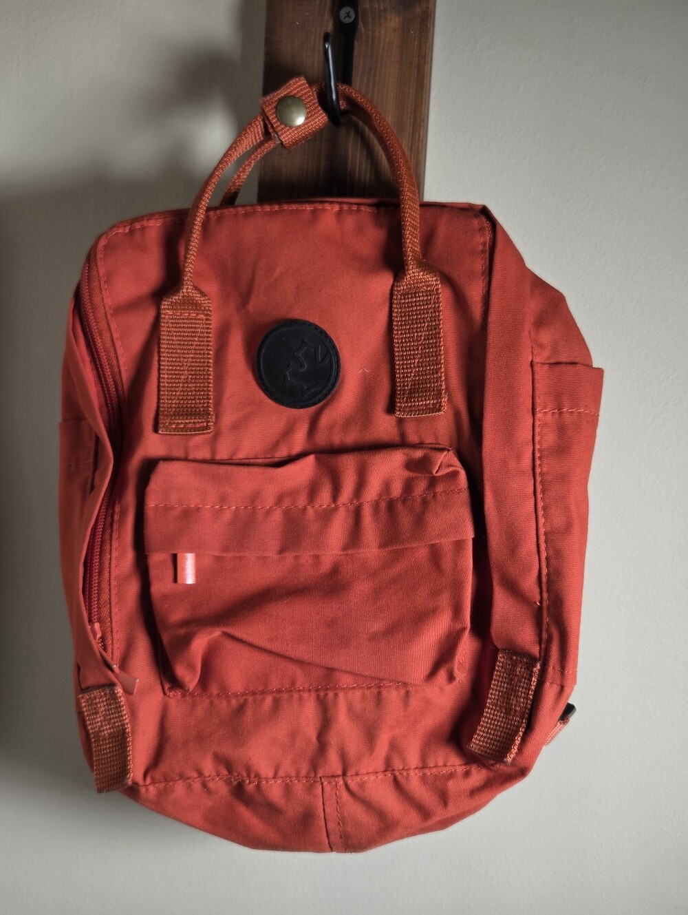 Vintage Sears Mini Square Backpack - Rust Orange Kanken Style